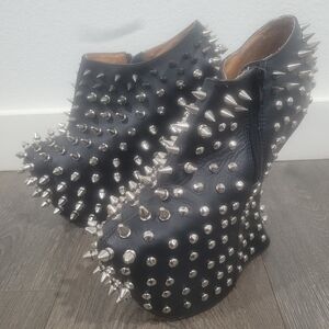 Jeffrey Campbell Handmade Shadow Spike Platform Wedges 7M  Vintage Gothic Punk